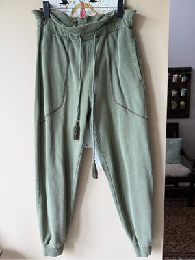 7 For All Mankind Olive Green Drawstring Jogger Pants